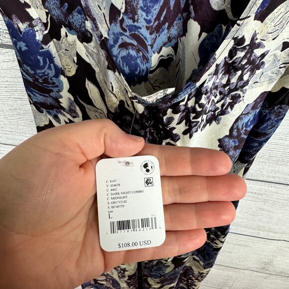 Free People Intimately Worth the Wait Dark Night Floral Maxi Dress Size Large - Picture 6 of 11
